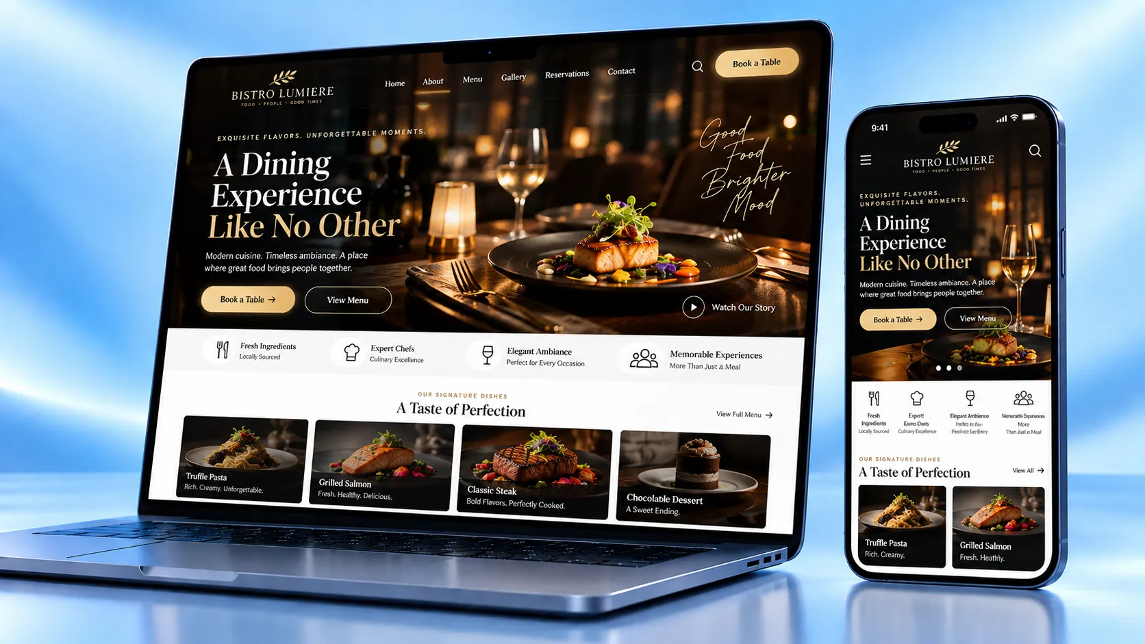 Bistro portfolio website