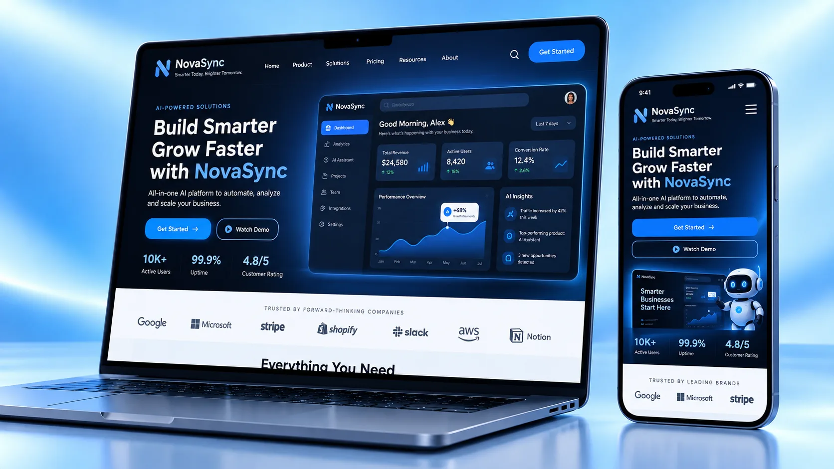 Nowa Sync portfolio website