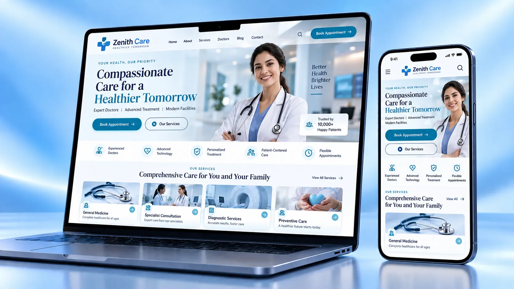 Zenith Care portfolio website